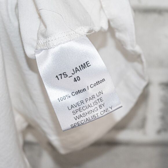 Mes Demoiselles Paris Women's Boho Pullover Blouse golden embroidered stripe 40 - Picture 6 of 8